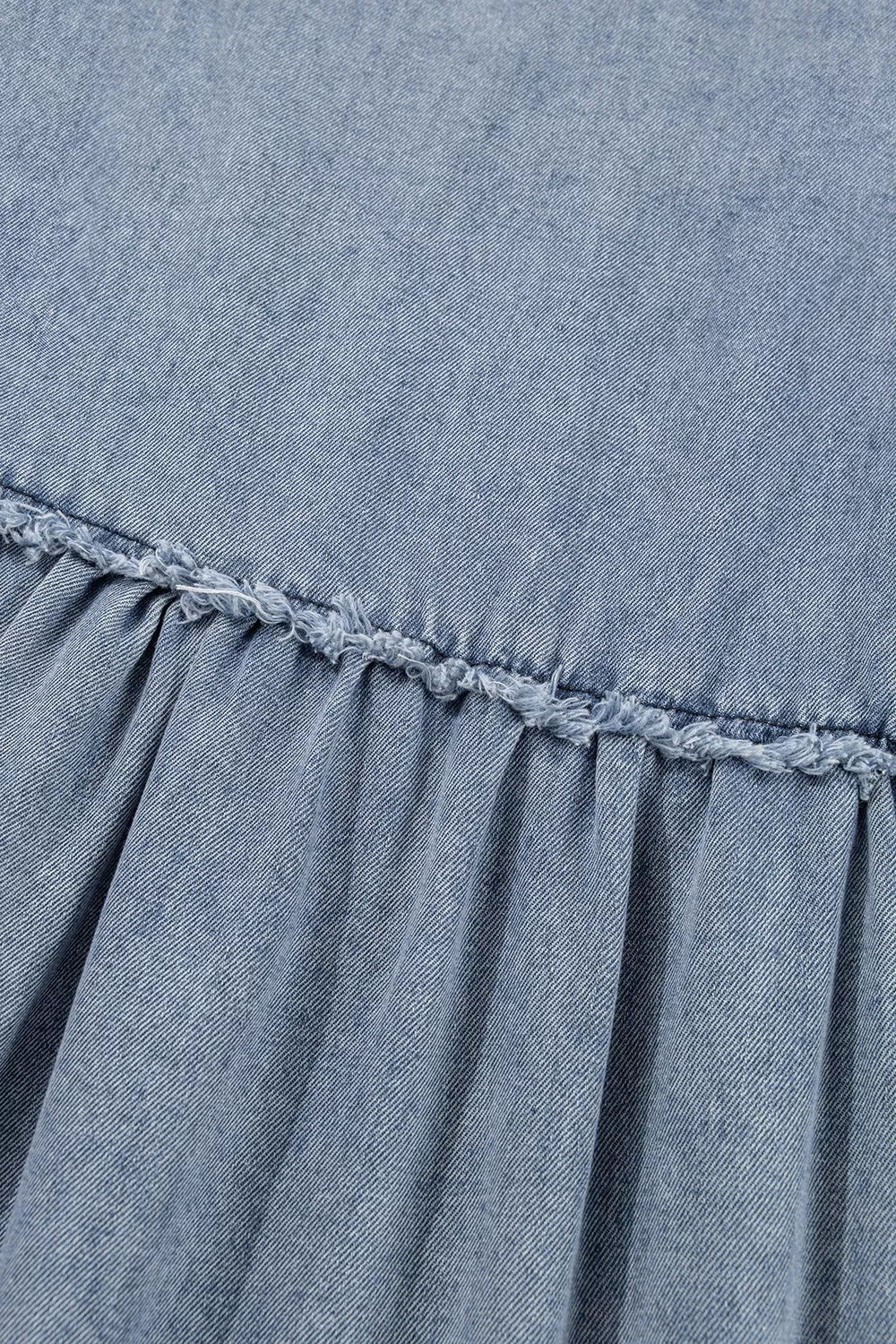 women's vintage wash denim dress with pockets - product detail