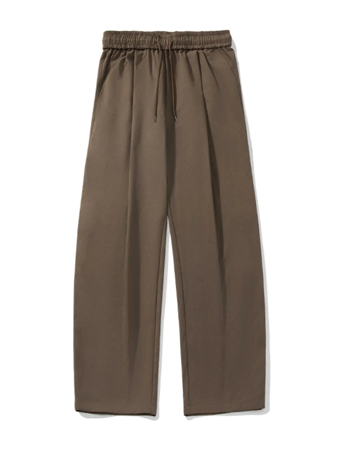 Men's Side Ruched Wide Leg Pants Taupe