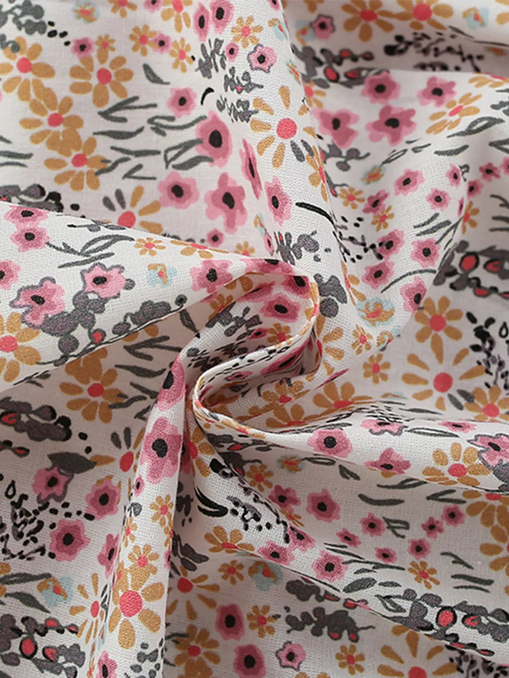 women's children's floral print button-front ruffle sleeve dress - styling option