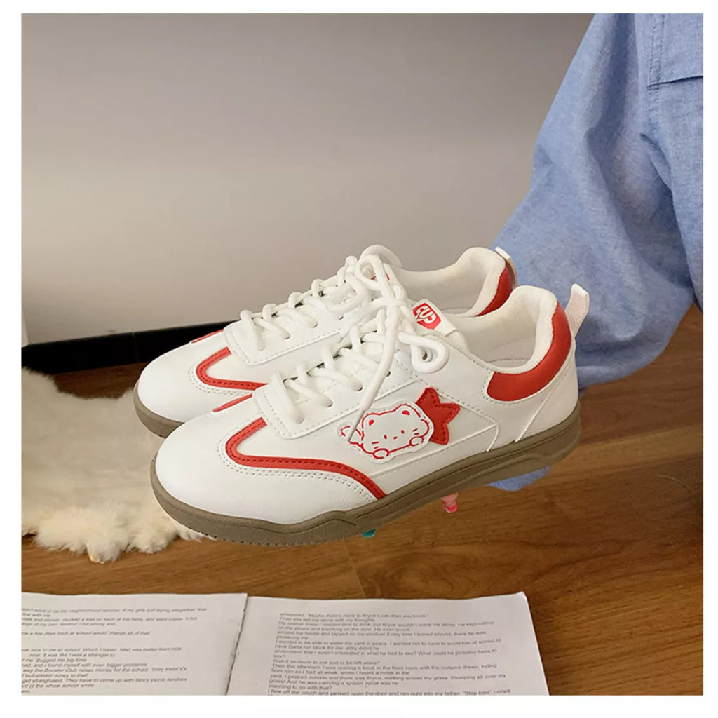 women's lace up round toe sneakers - extra view