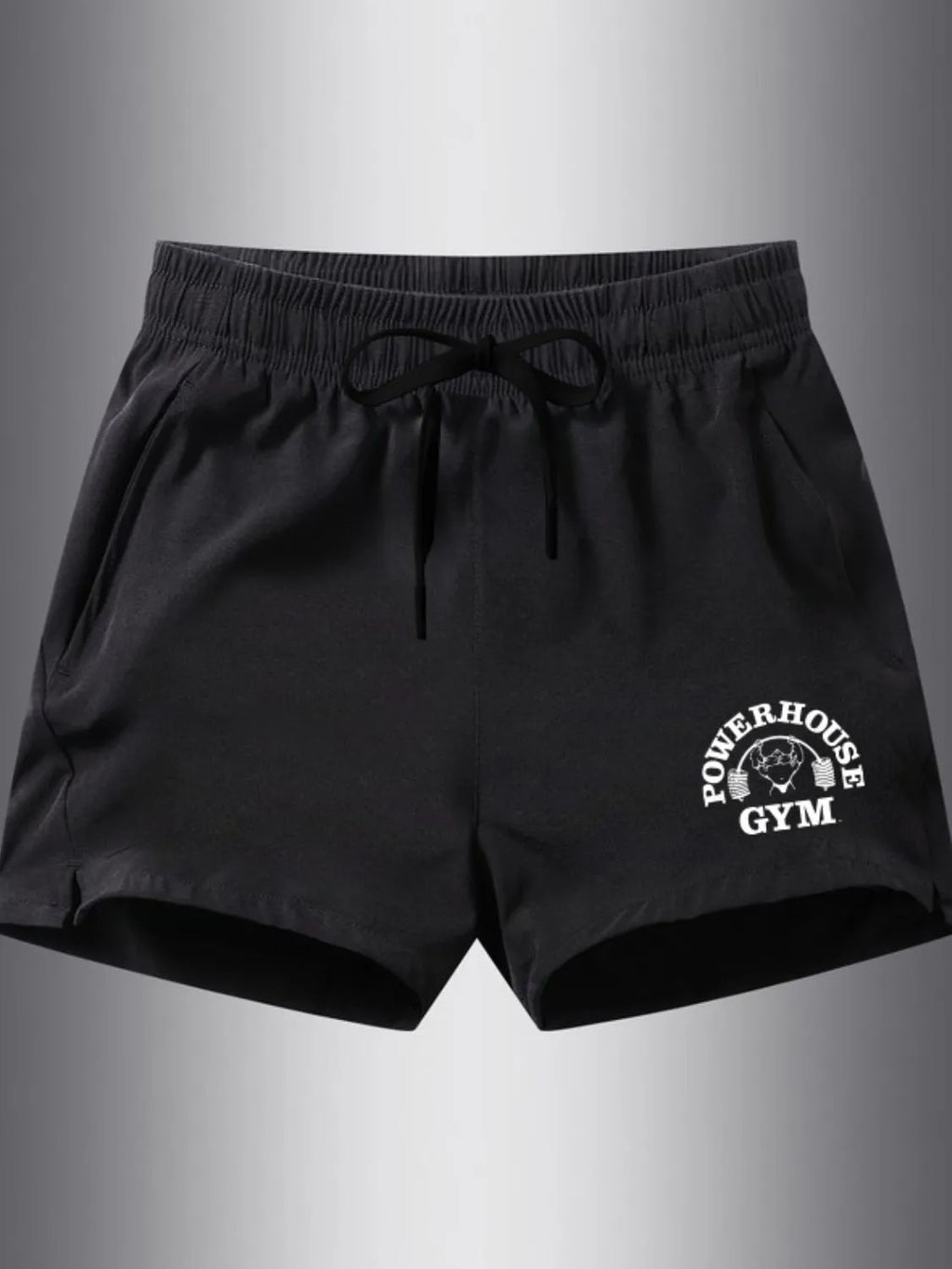 Men's Plus Size Drawstring Shorts Black