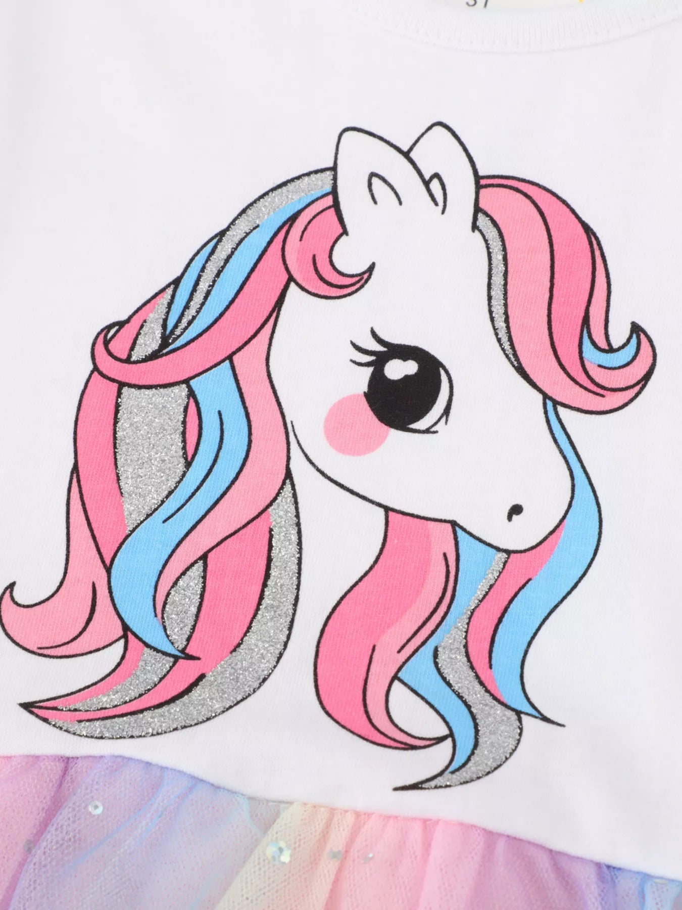 women's children's unicorn print rainbow tulle dress - styling option