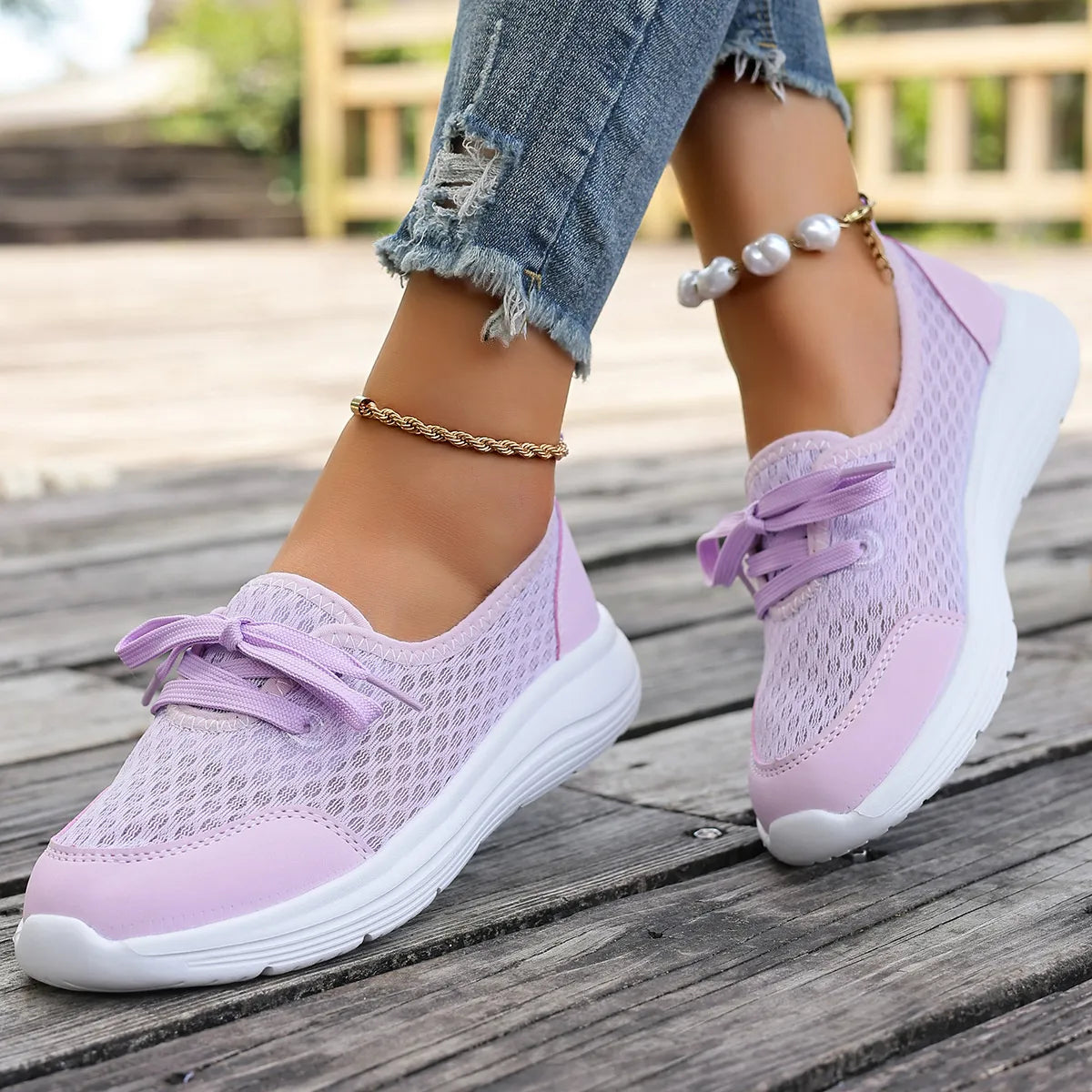 women's breathable mesh sneakers - extra view