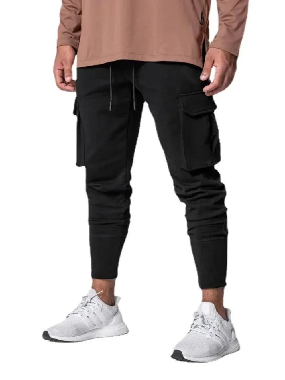 Men's Multi-Pockets Cargo Jogger Pants Black