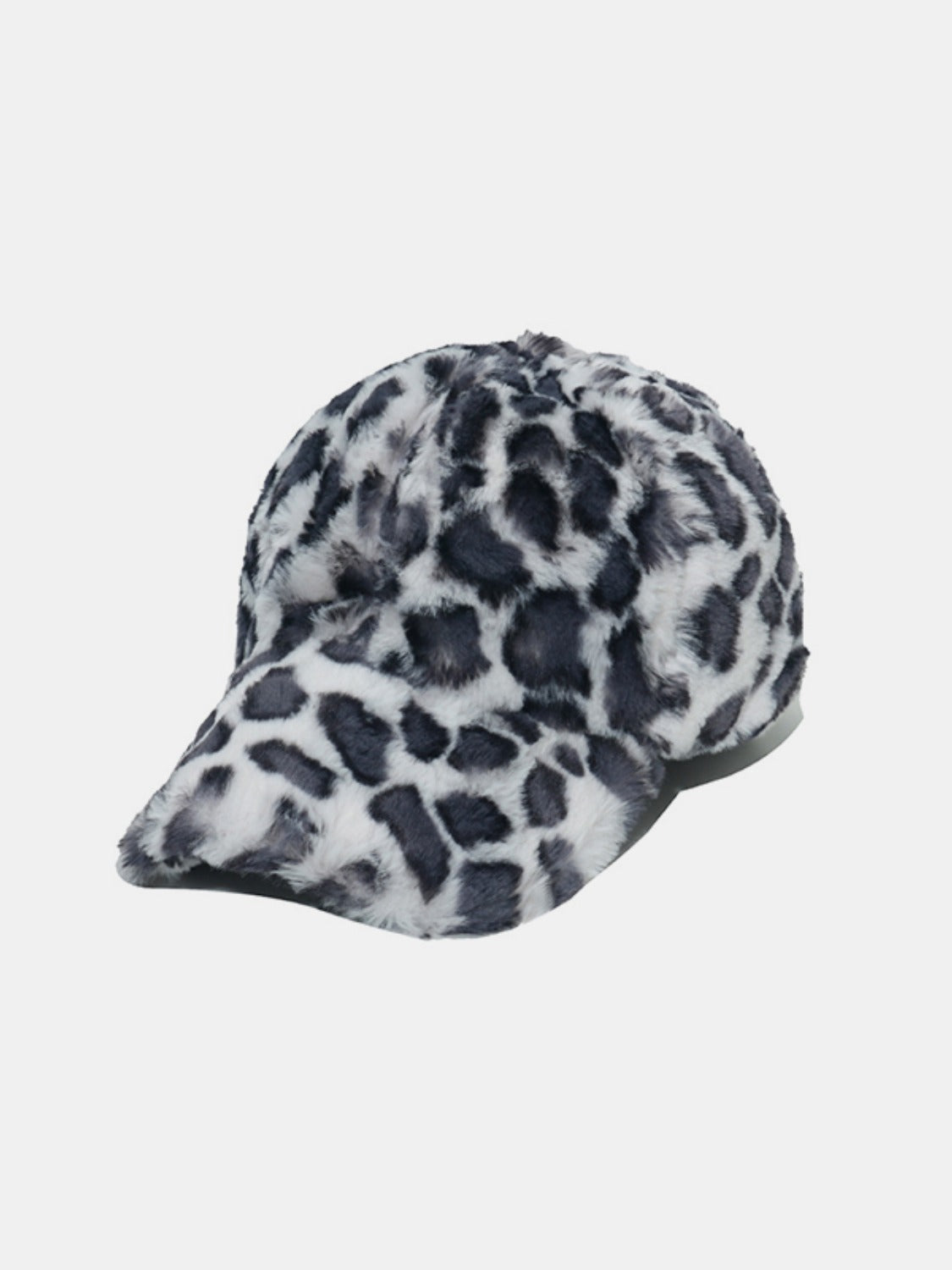 Fuzzy Acrylic Baseball Cap Dark Gray One Size