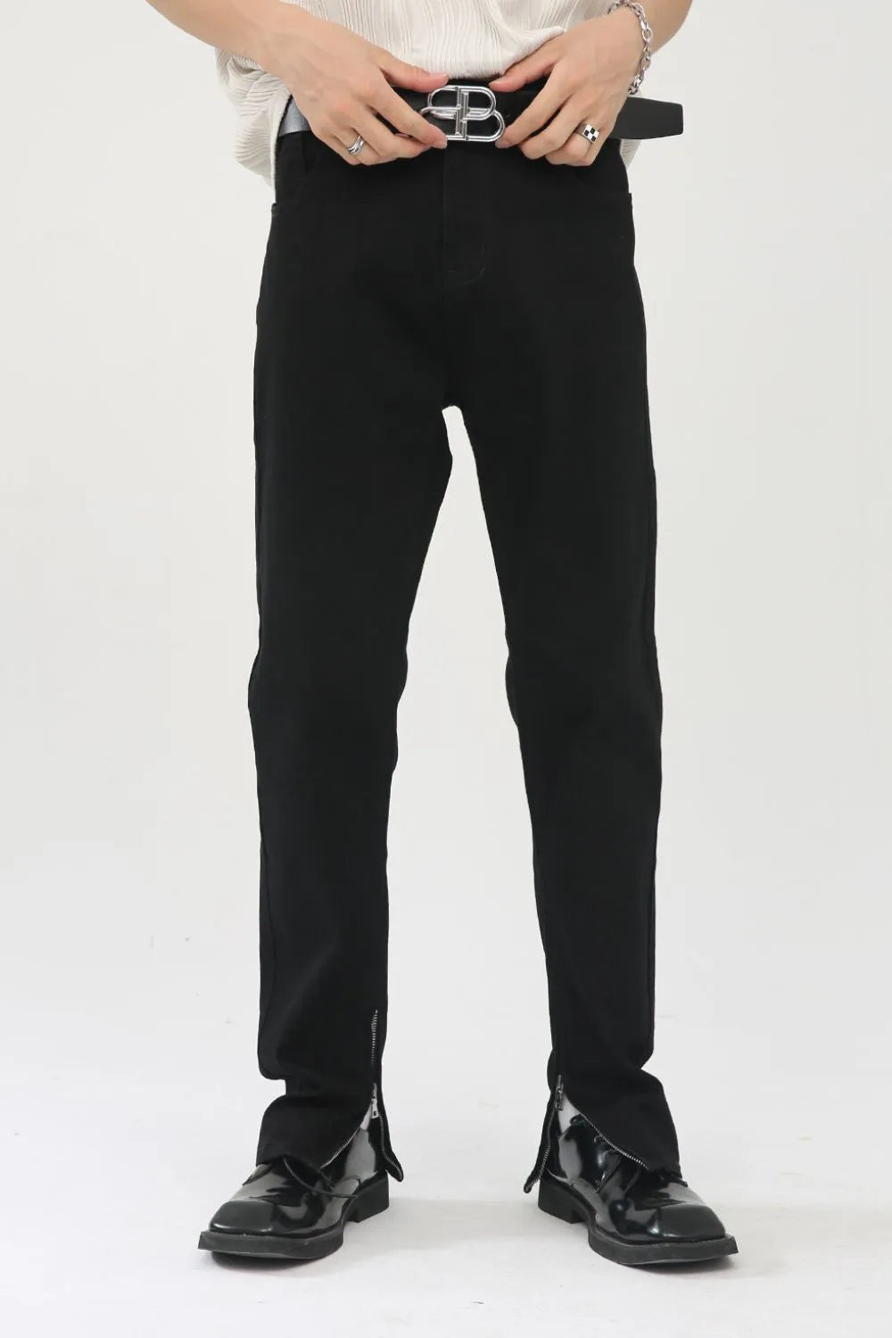 Men's Mid Rise Jeans Black