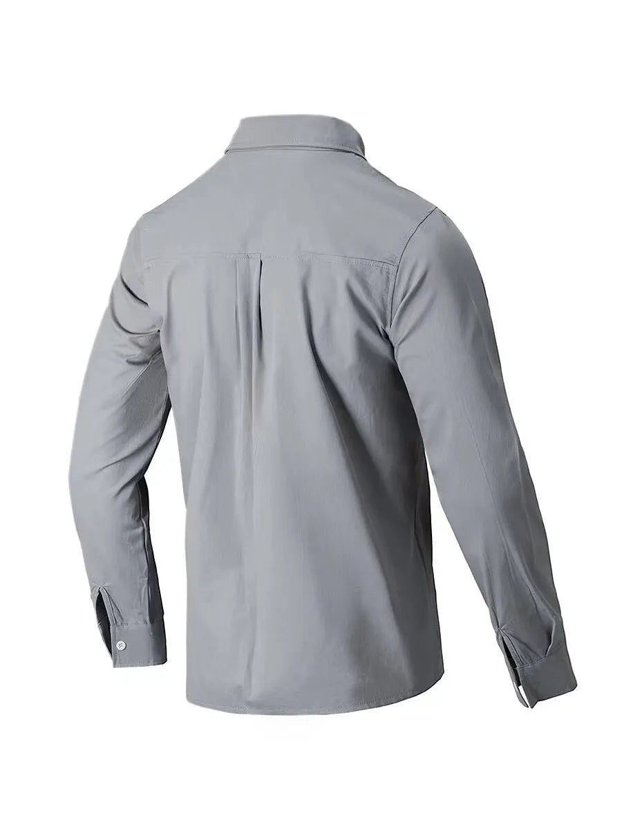 men's men's full size collared neck button down shirt plus size - extra view