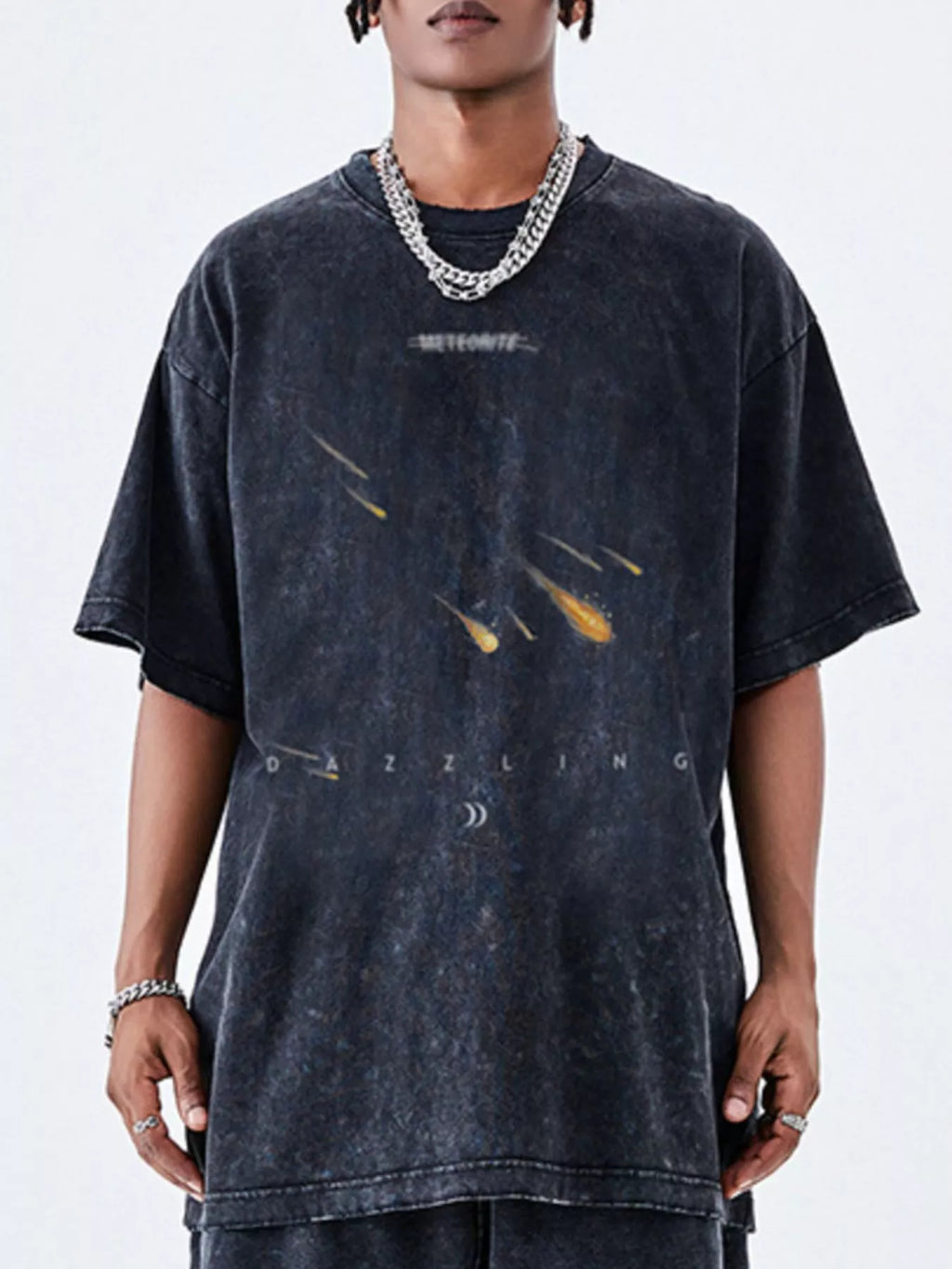 men's men's round neck half sleeve t-shirt - additional angle