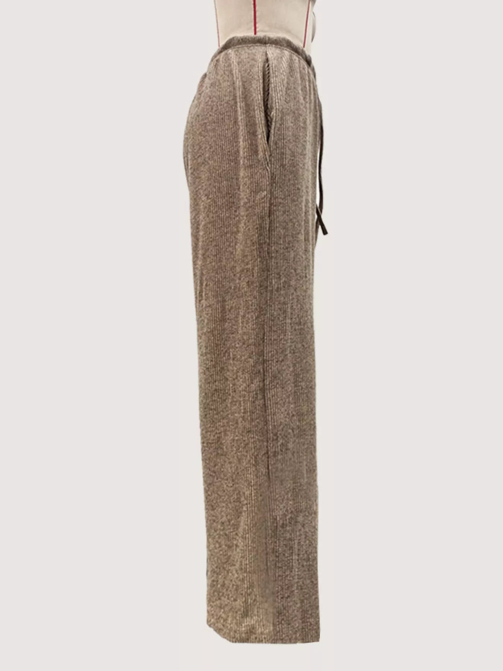 women's drawstring wide leg pants - extra view