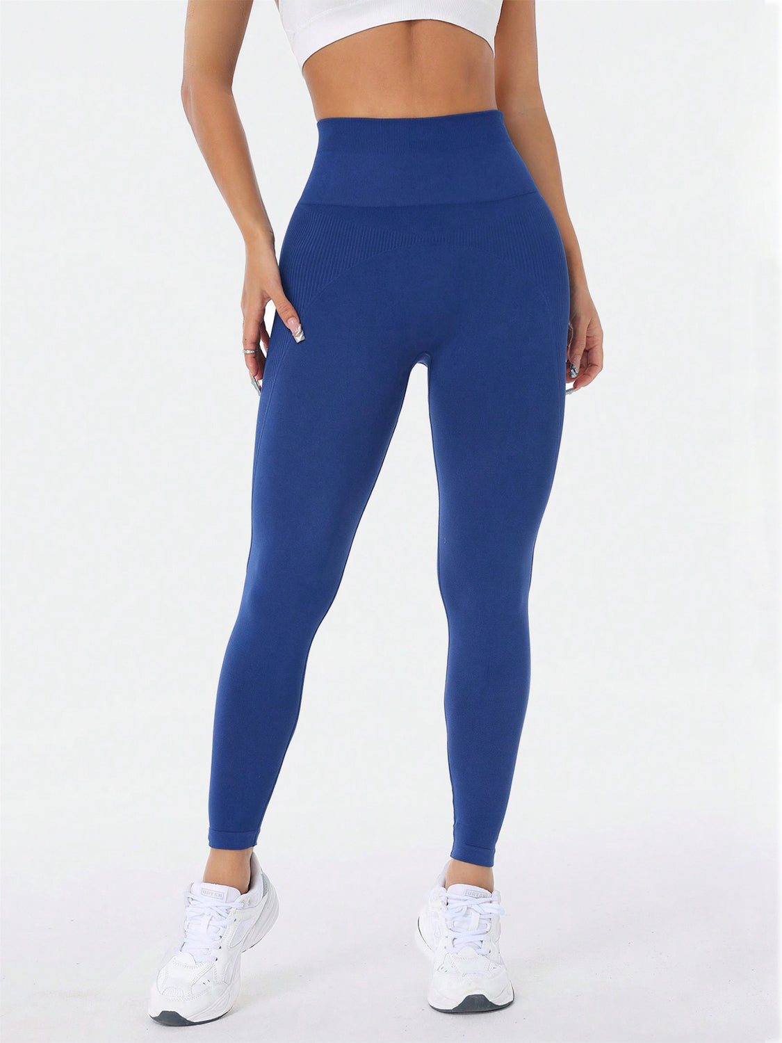 High Waist Active Leggings Royal Blue