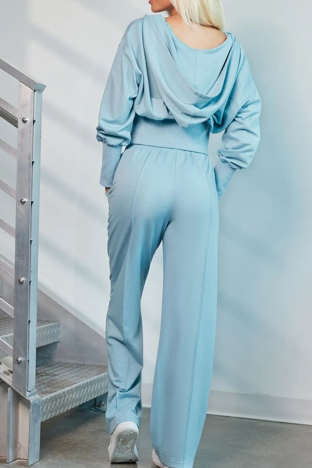 women's zip-up hoodie and pants active set - product detail