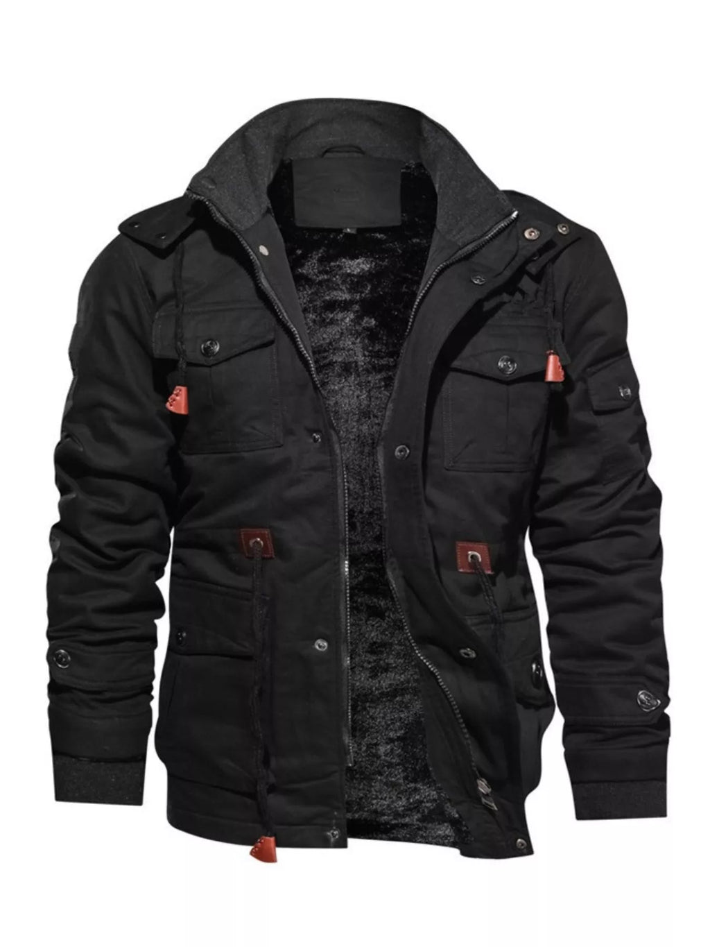 men's men's plus size zip up warm winter coat - product detail
