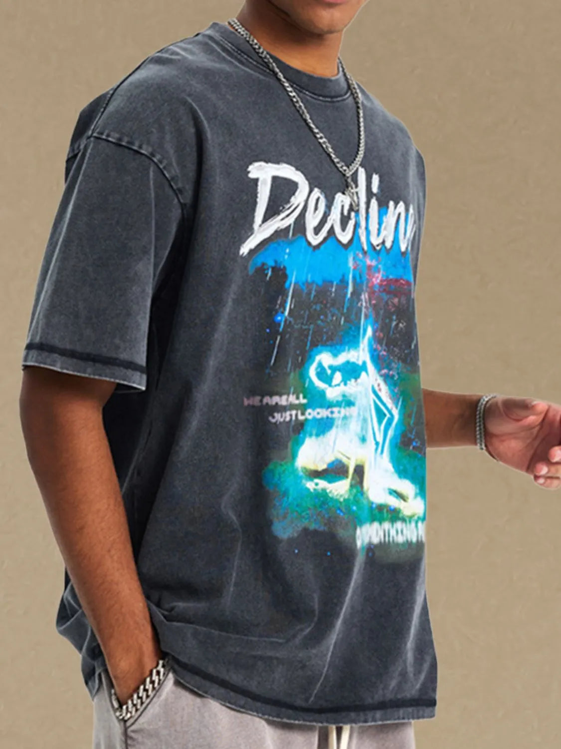 Men's Graphic Round Neck Half Sleeve T-Shirt