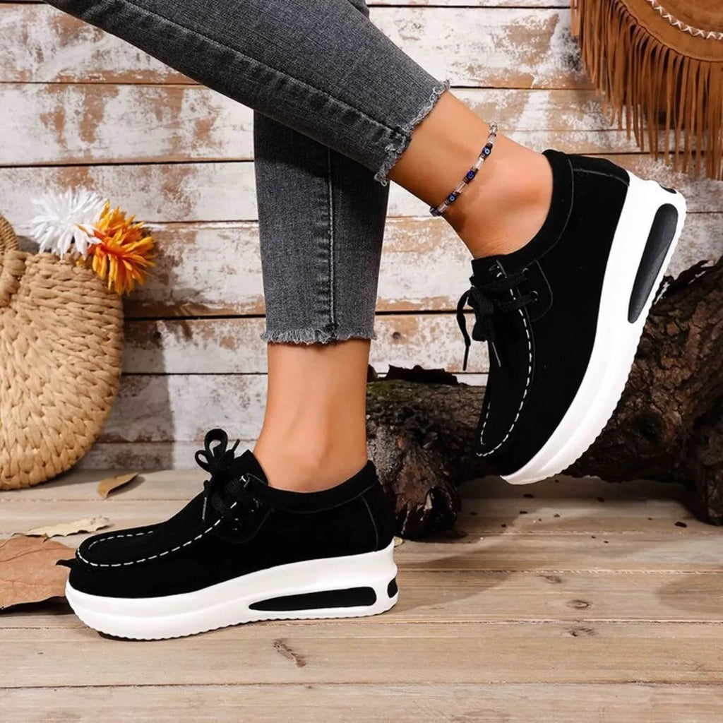 women's round toe platform sneakers - second view