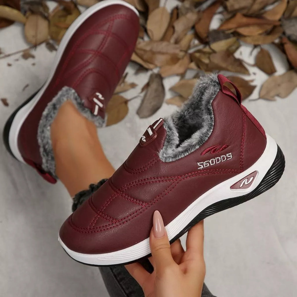 women's plush round toe platform shoes - product detail