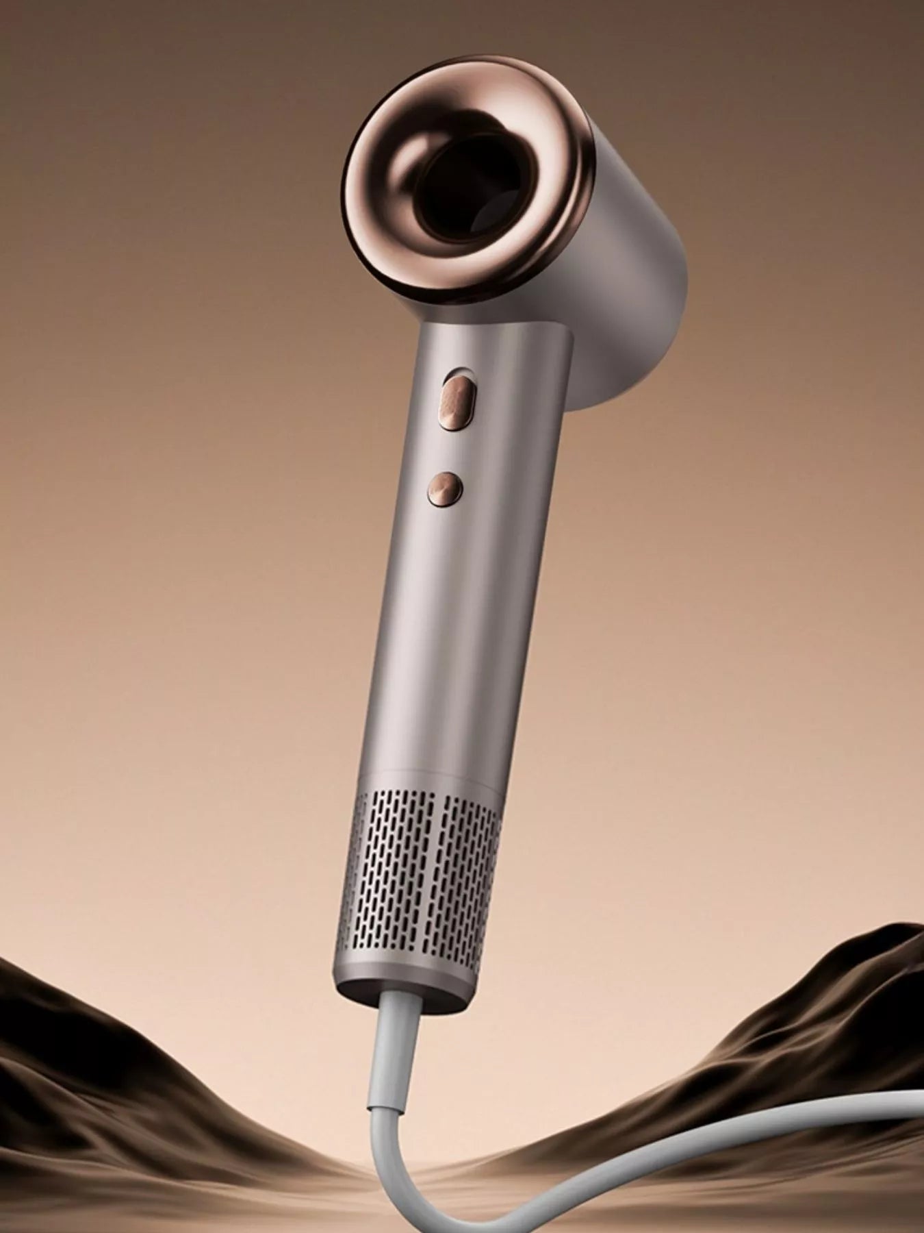 temperature control household hair dryer - styled view