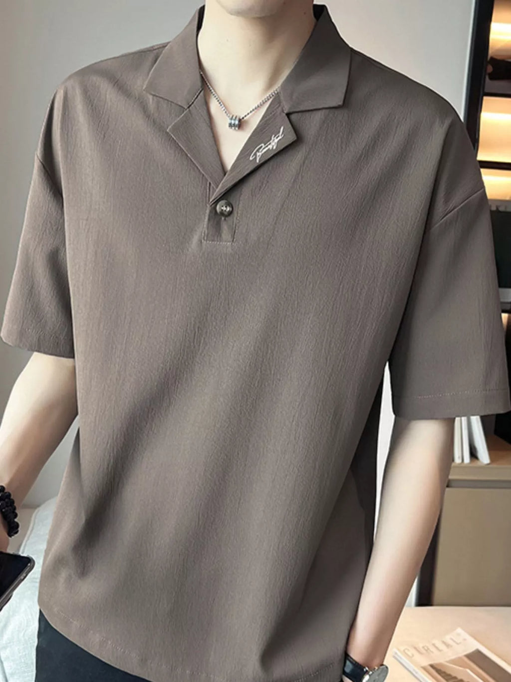 men's men's plus size short sleeve polo shirt with embroidered detail - product detail