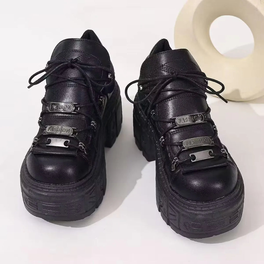 women's lace up platform sneakers - extra view