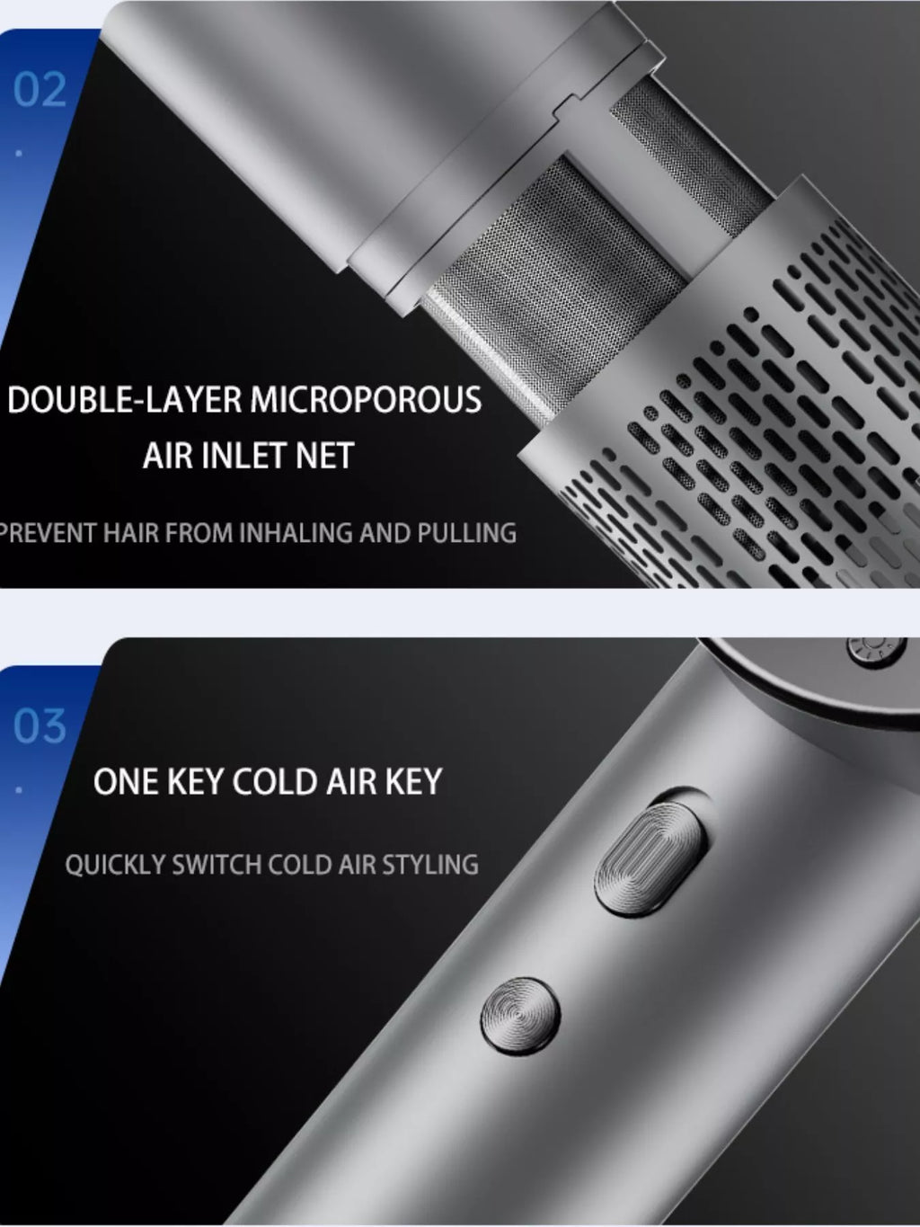 intelligent temperature control high-speed hair dryer - extra view