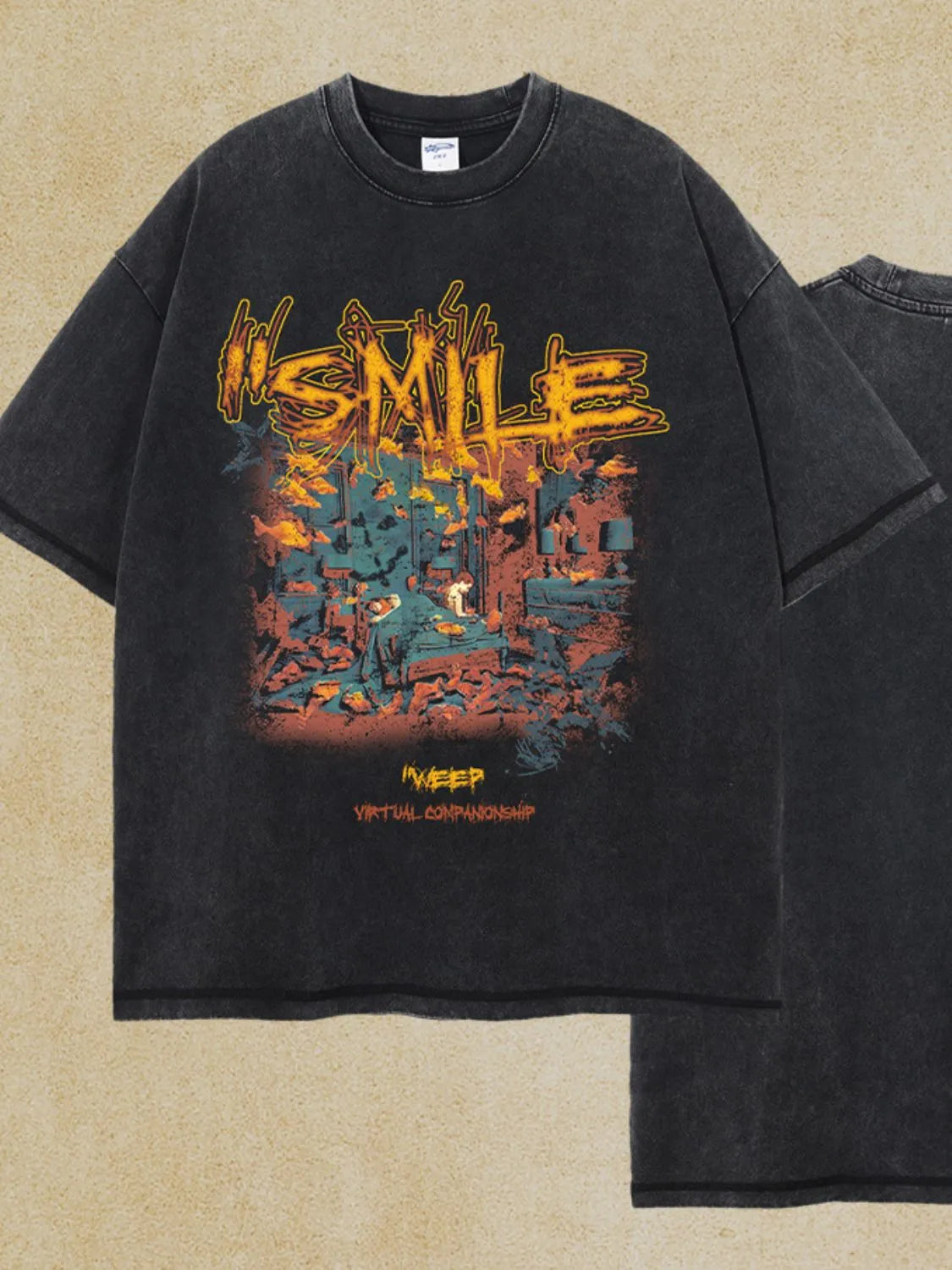 Men's Graphic Round Neck Half Sleeve T-Shirt