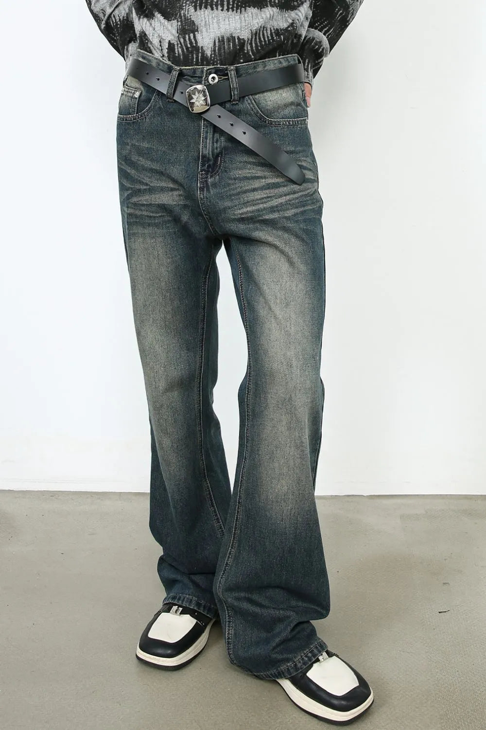 Men's Pocketed Bootcut Jeans Dark