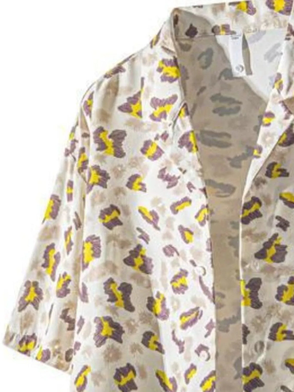 men's men's tropical print short sleeve shirt - additional image