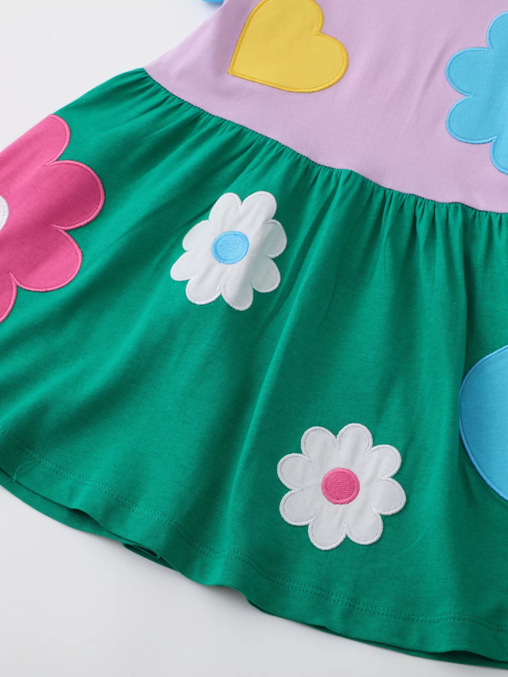women's children's flower round neck dress - additional image