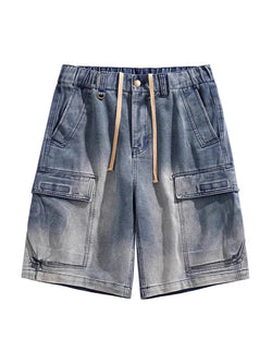 men's men's vintage wash cargo demin shorts - main product image