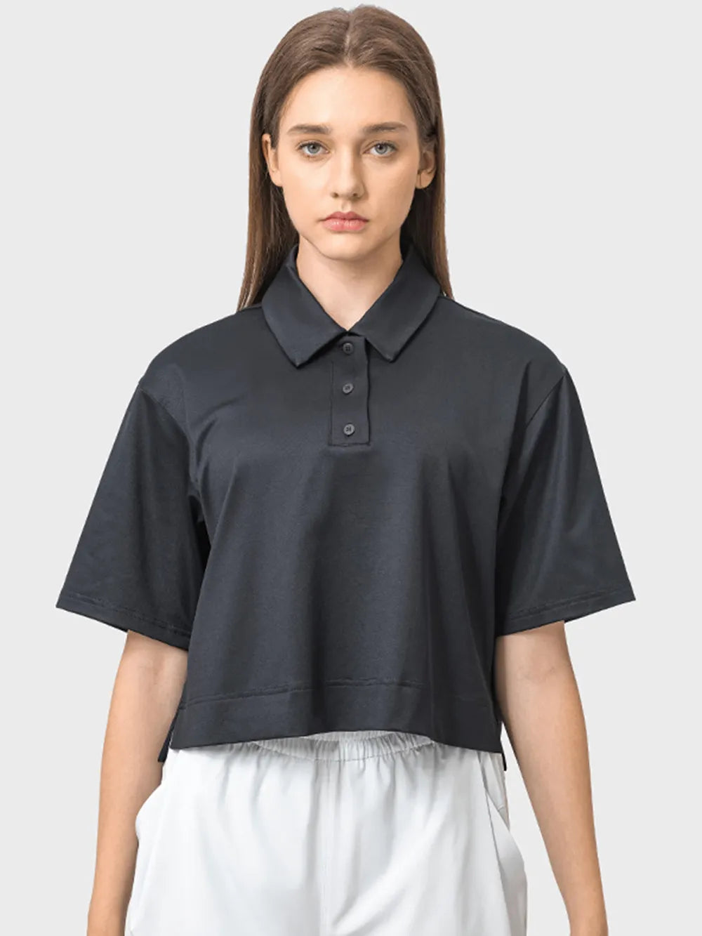 women's millennia half button short sleeve active t-shirt - product detail