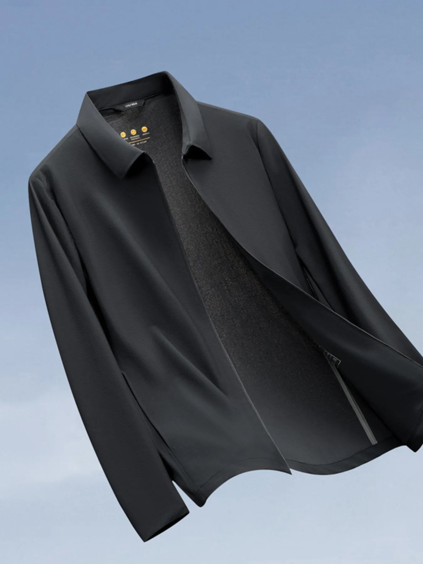 men’s sleek overcoat with button front
