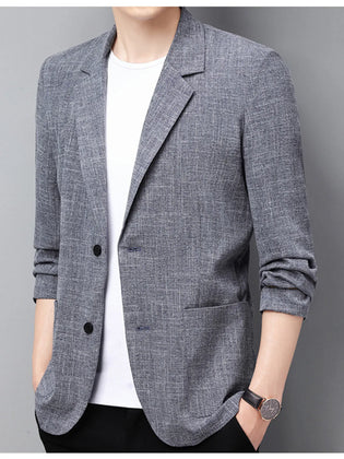 men’s structured zip-up outerwear with hooded design