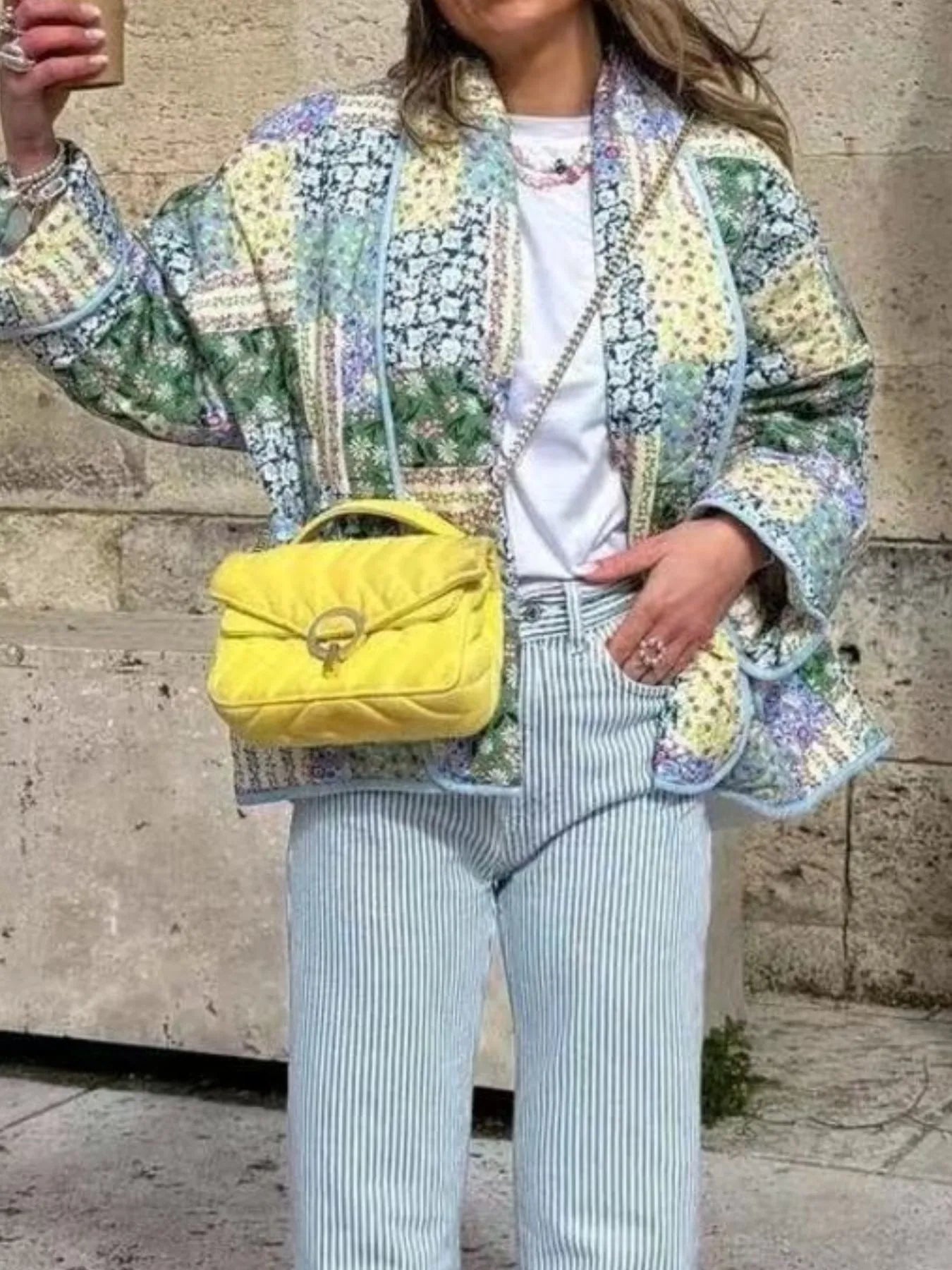 Floral Print Long Sleeve Jacket