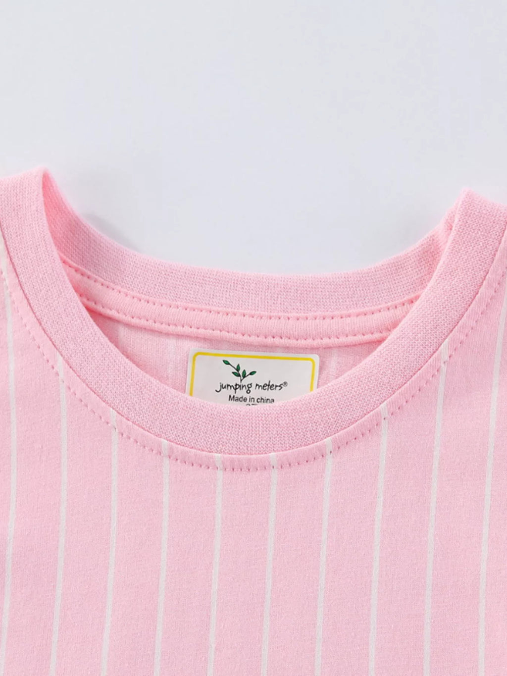 women's children's striped unicorn short sleeve dress - detail shot