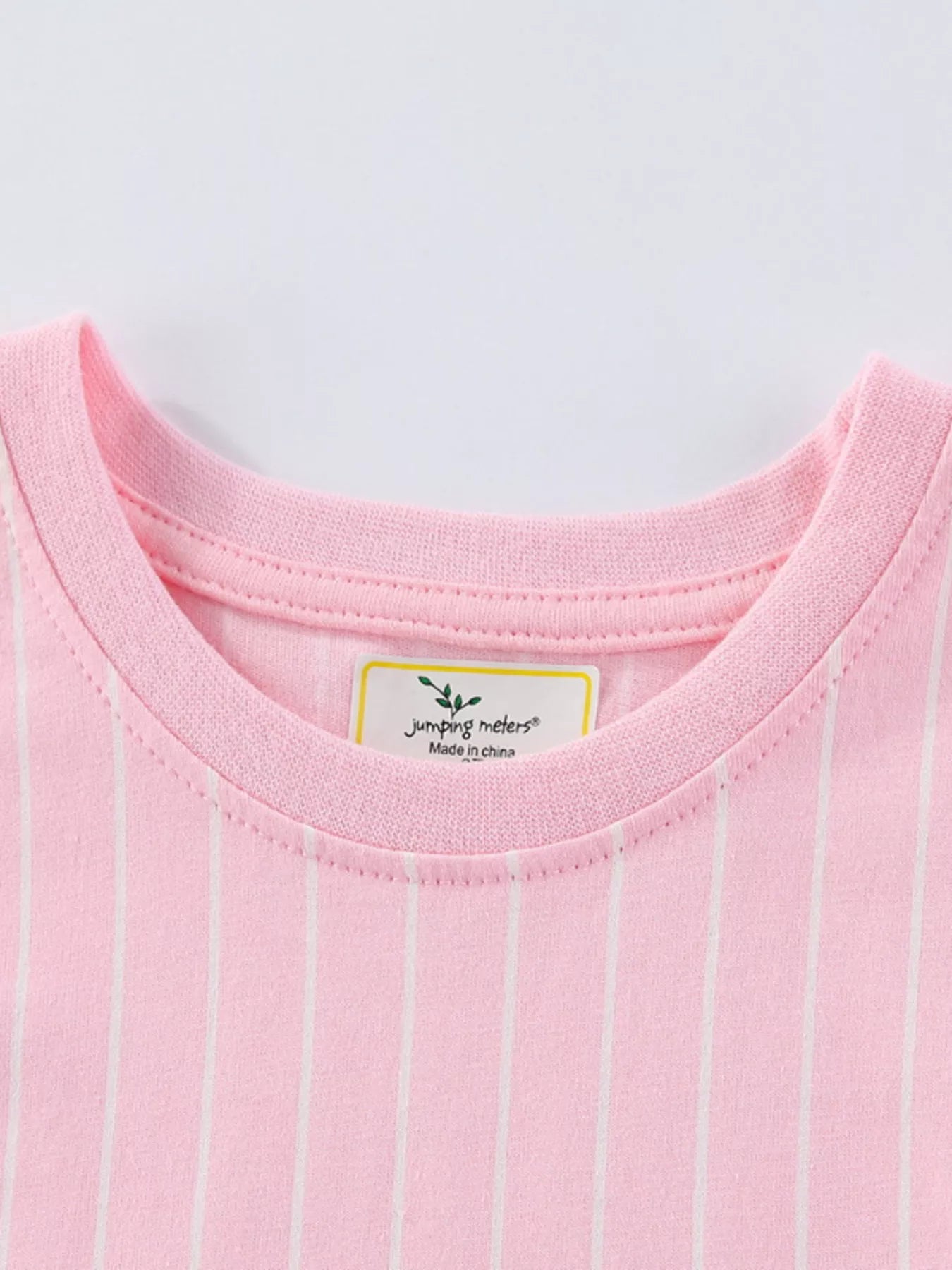 women's children's striped unicorn short sleeve dress - detail shot