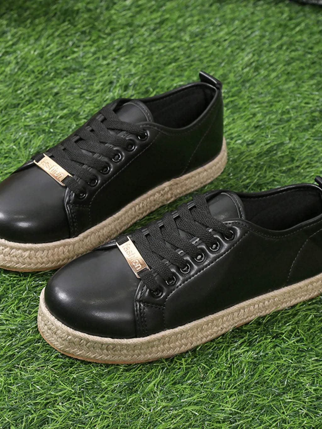 women's round toe platform sneakers - alternate angle