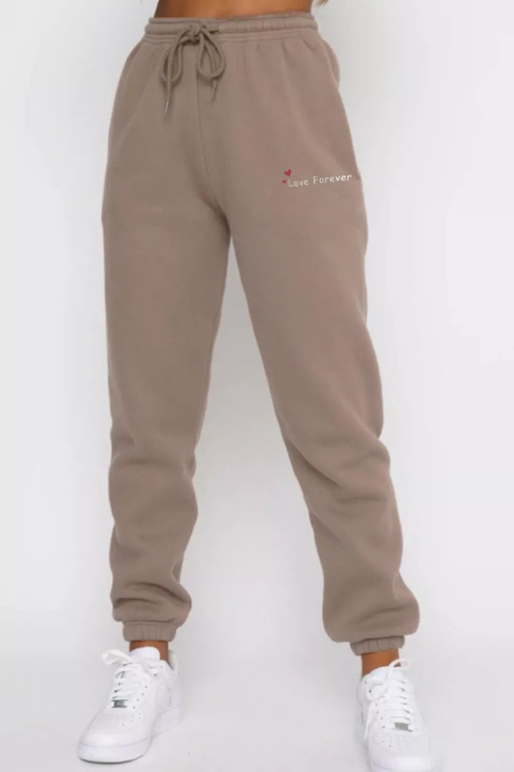 women's round neck sweatshirt and joggers set - styling option