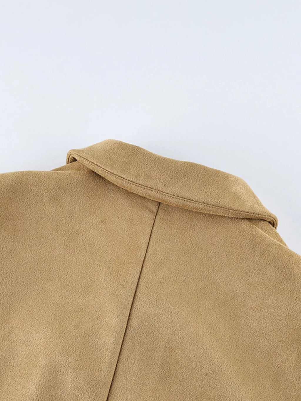 women's suede zip-up fitted jacket - additional image