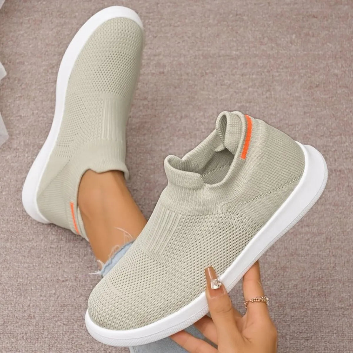 women's breathable mesh athletic sneakers - styling option