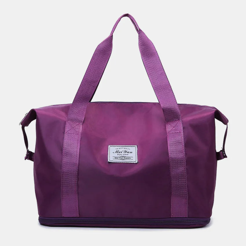 Oxford Cloth Oversize Travel Bag Plum Purple One Size