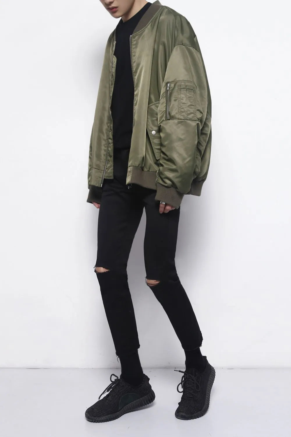 Men's Distressed Skinny Jeans Dark
