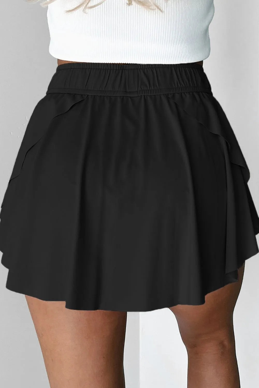 women's drawstring active skorts - styling option