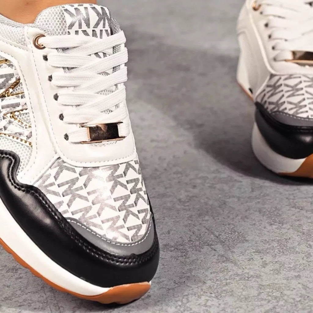 women's lace up round toe sneakers - extra view