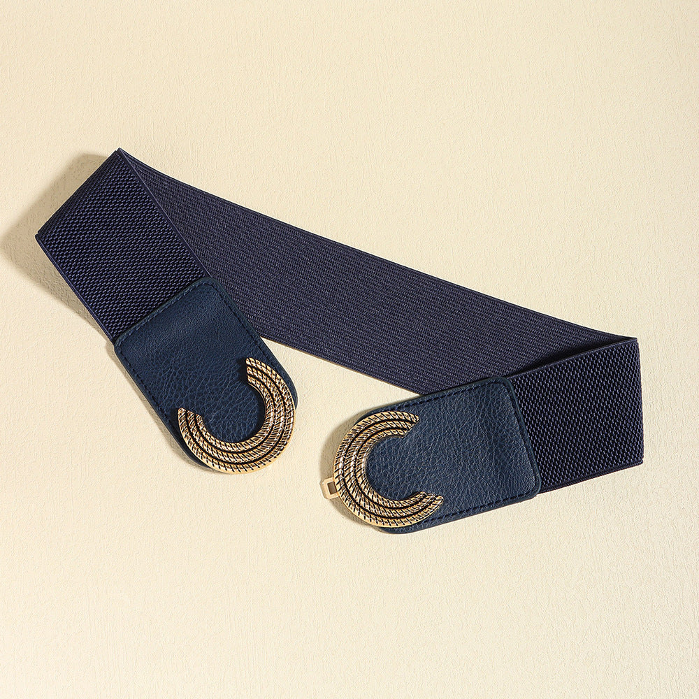 Double C Buckle Elastic Belt