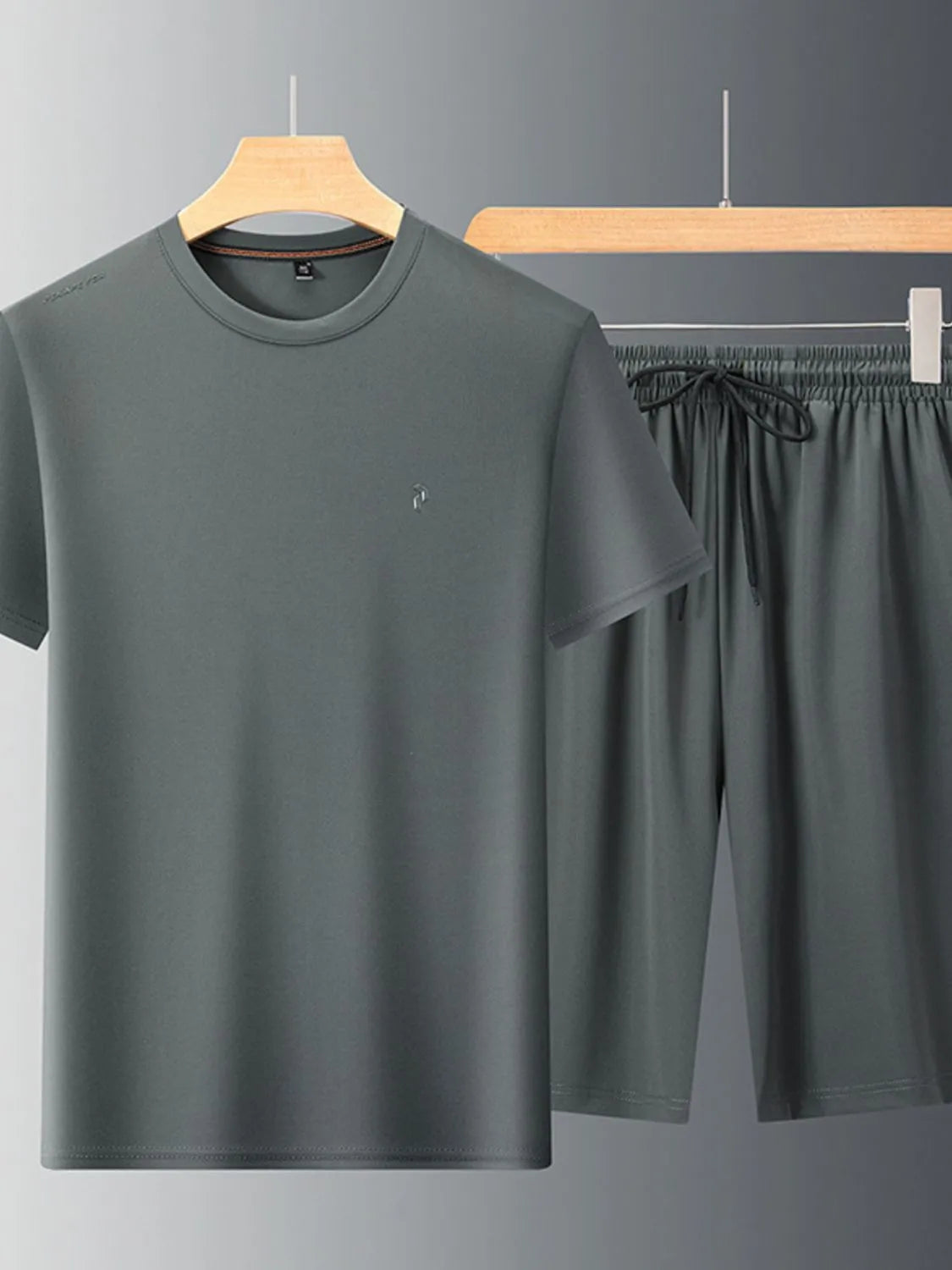 men's men's plus size round neck short sleeve top and shorts set - product detail