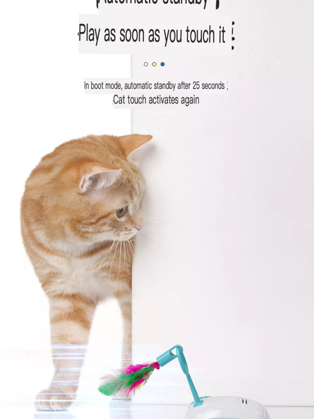interactive self-rotating pet teaser toy - extra view