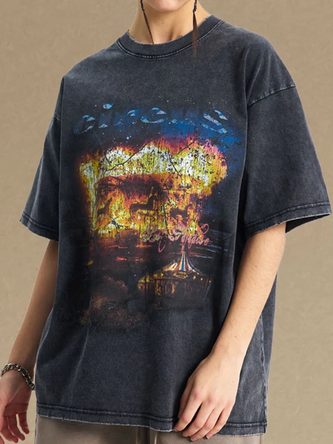 men's graphic round neck half sleeve t-shirt men’s athletic top