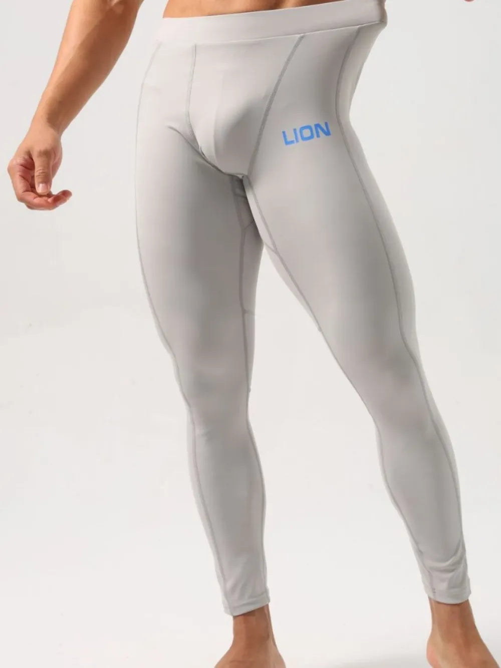 Men's High Waist Active Leggings Gray