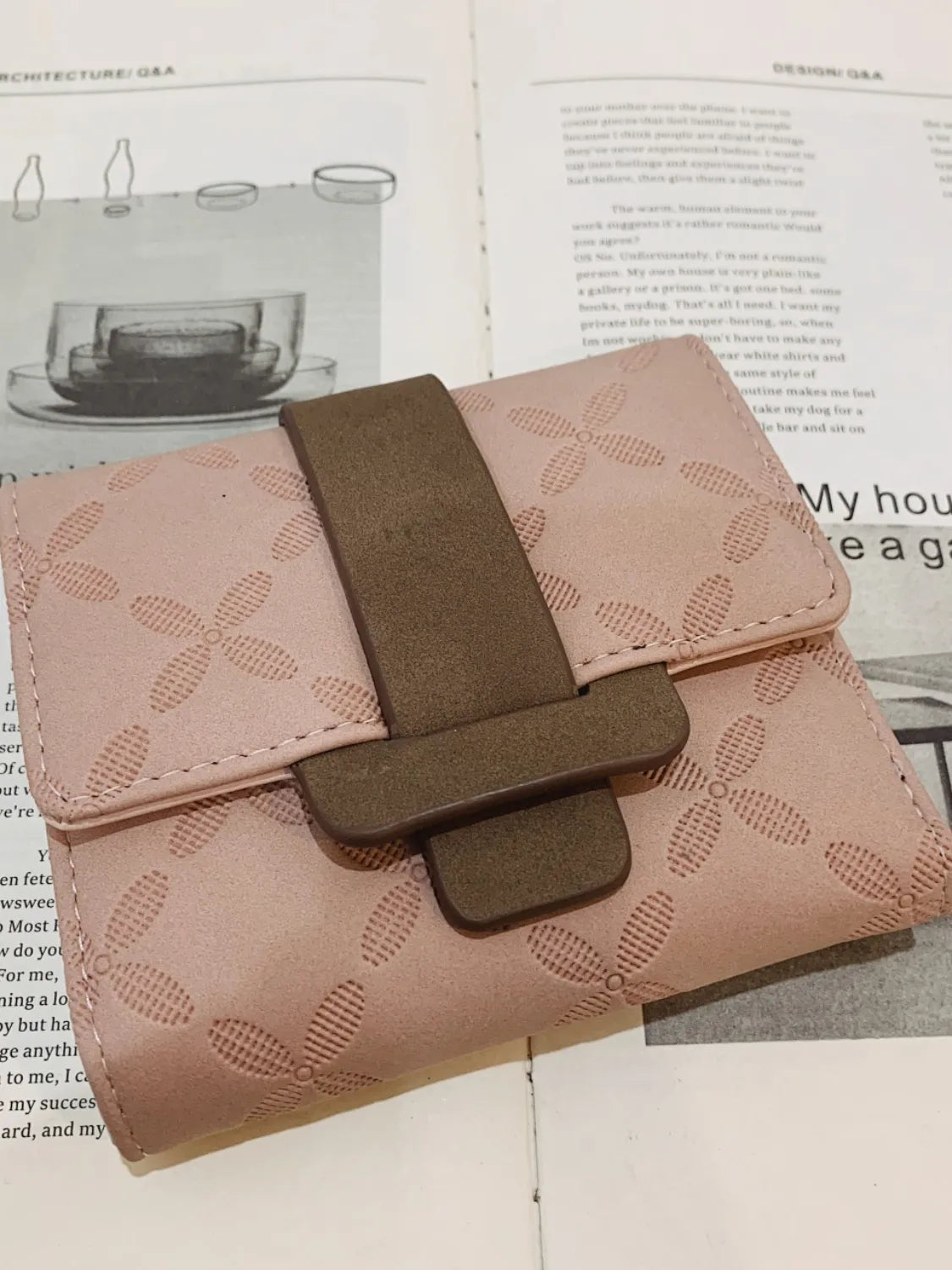 PU Leather Wallet Pale Blush One Size