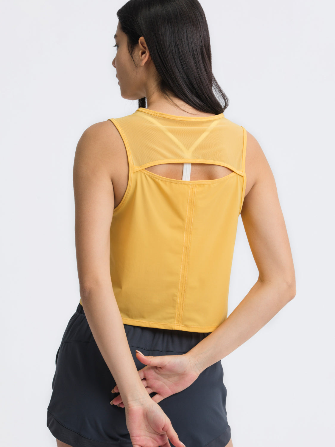 Millennia Round Neck Cropped Active Tank