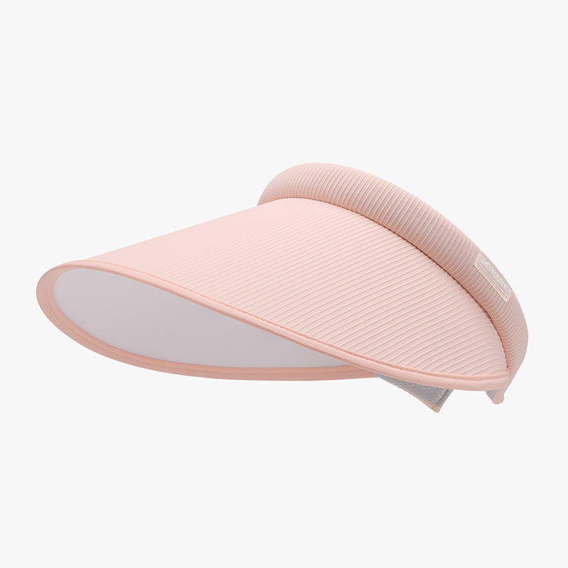 Wide Brim PVC Sun Hat Blush Pink One Size